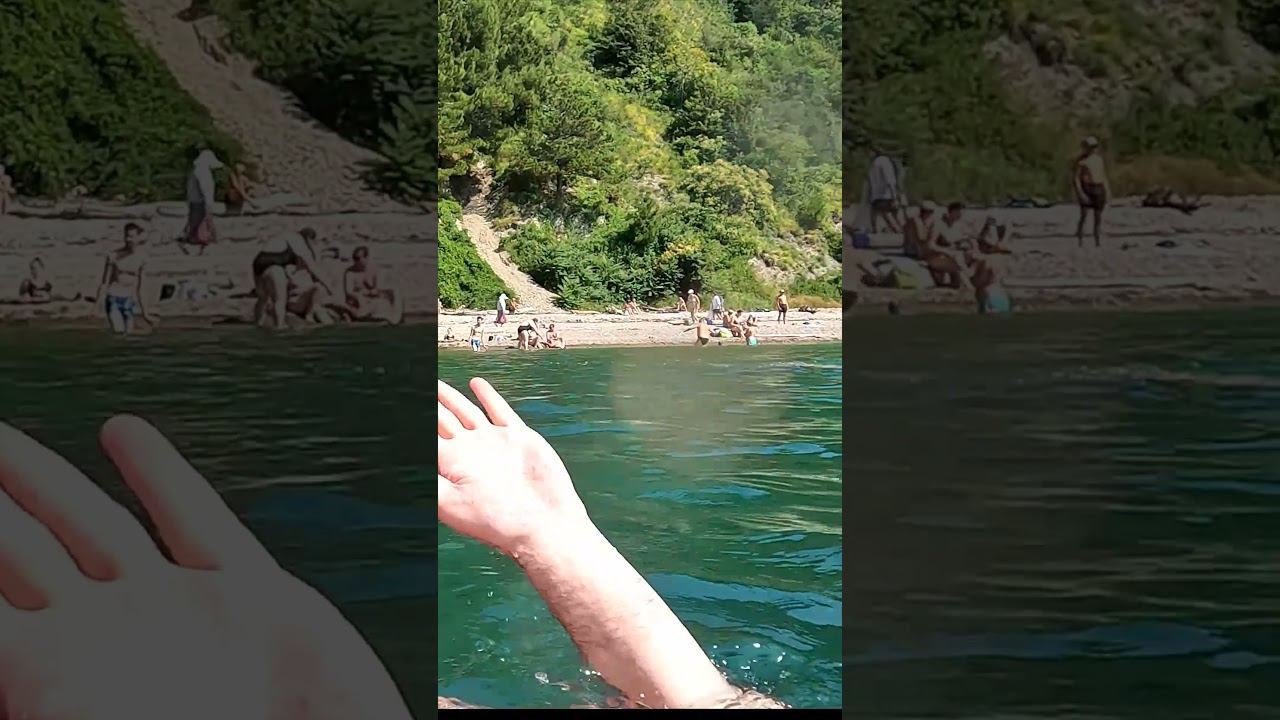 Пляж Приморье Туапсе. Заплыв на спине смотреть онлайн