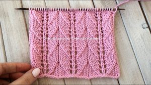 Ажурные дорожки Нежный узор спицами