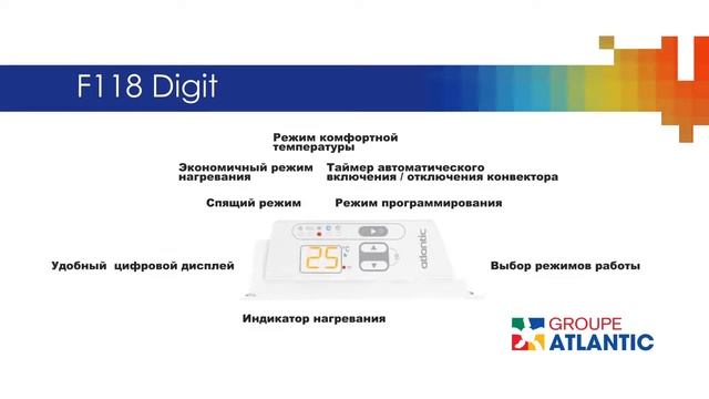 Конвекторы Atlantic   модельный ряд F17, F117, F118 Digit