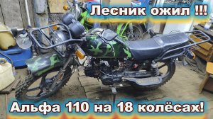 Альфа 110 на 18 колёсах! Альфа ЛЕСНИК ОЖИЛ!
