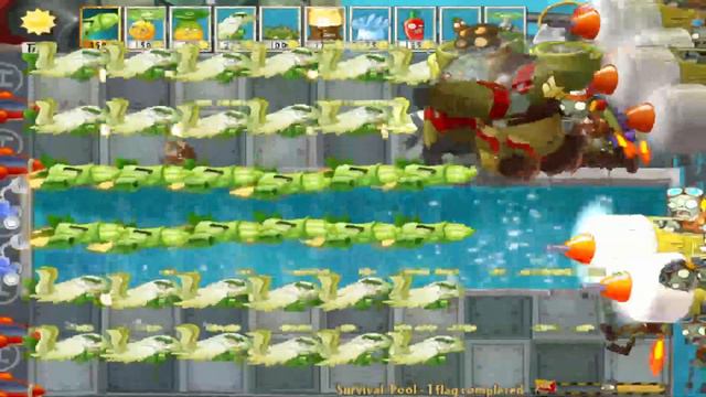 All Pea vs Gargantuar in Survival Pool | PvZ Mod Sky City_By Zomboster69 VNAC Official смотреть онлайн