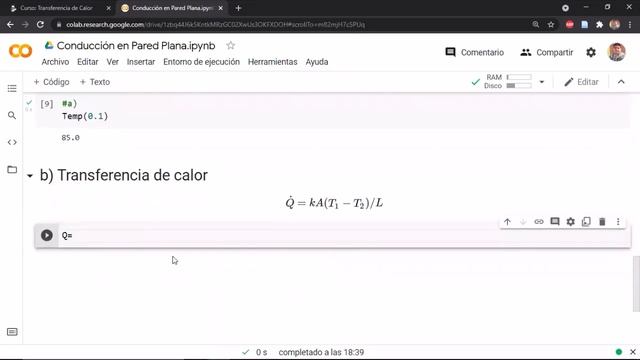 Simulador: Conducción de Calor en una Pared Plana | Python смотреть онлайн