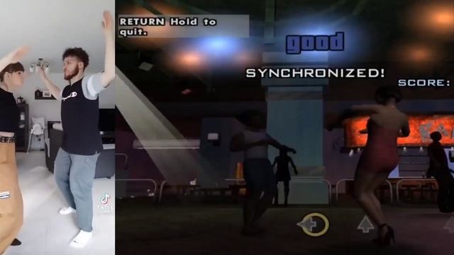 GTA San Andreas Dancing - In Game/Real Life Side By Side Comparison смотреть онлайн