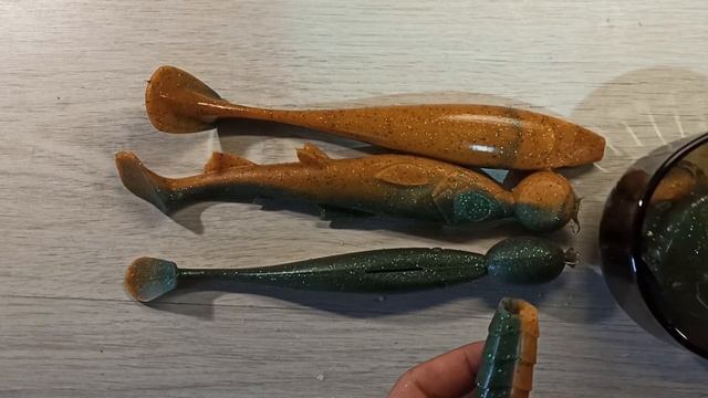 Финальный цикл вторичной переработки отходов от двухцветного литья силиконовых приманок