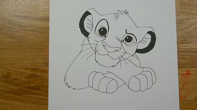 Как нарисовать Симбу Раскраски для детей Король Лев смотреть онлайн