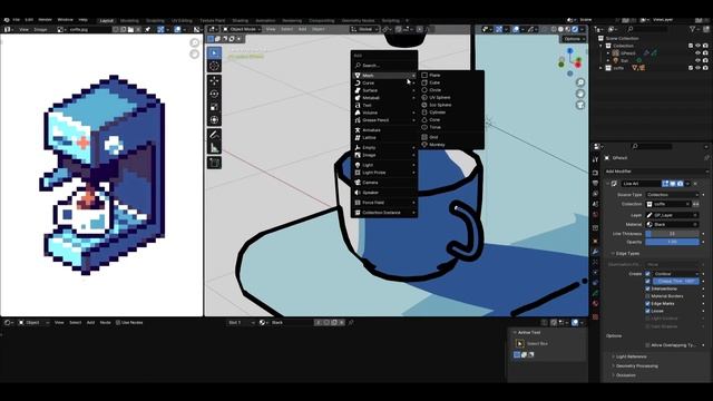 ☕️Таймлапс по blender 3d (кофе машина) смотреть онлайн