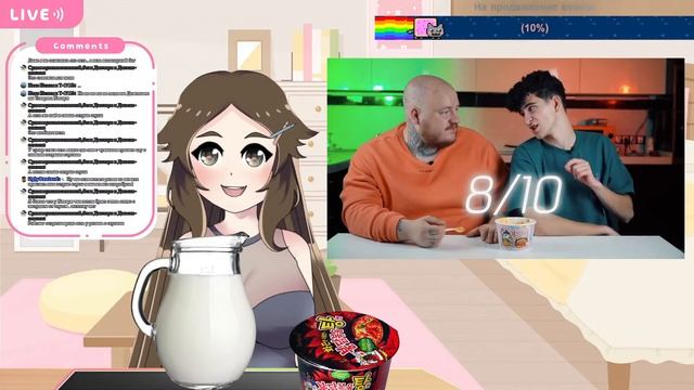 ХИКАРИ ЕСТ САМУЮ ОСТРУЮ ЛАПШУ В МИРЕ И ТОКПОККИ | Hikari-chan [Vtuber] смотреть онлайн