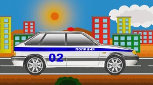 ПОЛИЦЕЙСКАЯ МАШИНКА торопиться на Вызов. Собираем машинку из пазлов