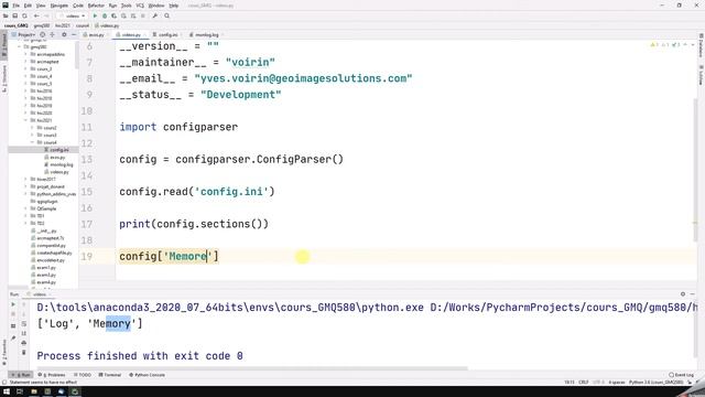 Définir un fichier INI dans Python смотреть онлайн