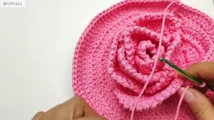 Вязаная сумочка Камелия из полиэфирного шнура