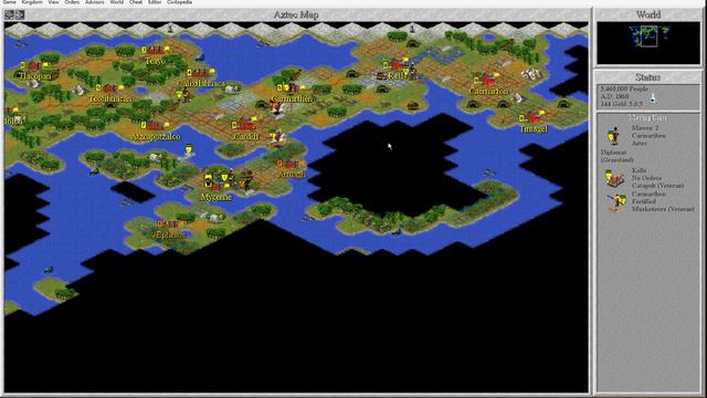 Let's Play Sid Meier's Civilization II - Emperor Aztecs  [ Civ 2 : Part 9 ]