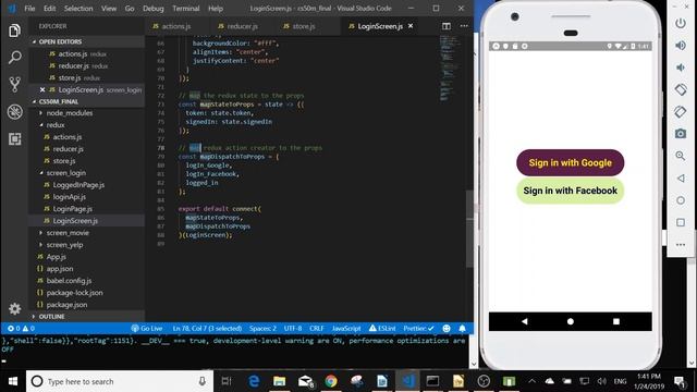 cs50 project final : React native, Redux, Google/Facebook sign-in, Yelp businesses search APIs смотреть онлайн