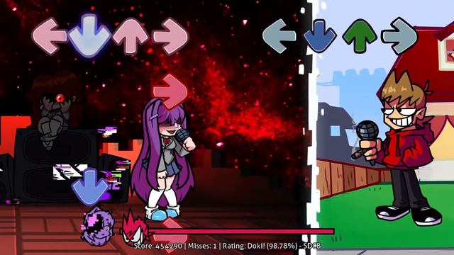 Friday Night Funkin': Doki Doki Takeover VS Eddsworld - Fandom Fracture | (SDCB) [Hard]