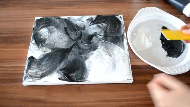 EASY ABSTRACT ACRYLIC PAINTING / How to paint abstract / Painting for beginners смотреть онлайн