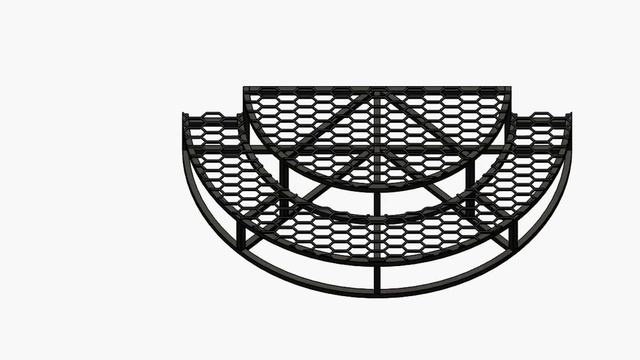 Крыльцо к дому Полукруглое 2 ступени с решеткой смотреть онлайн