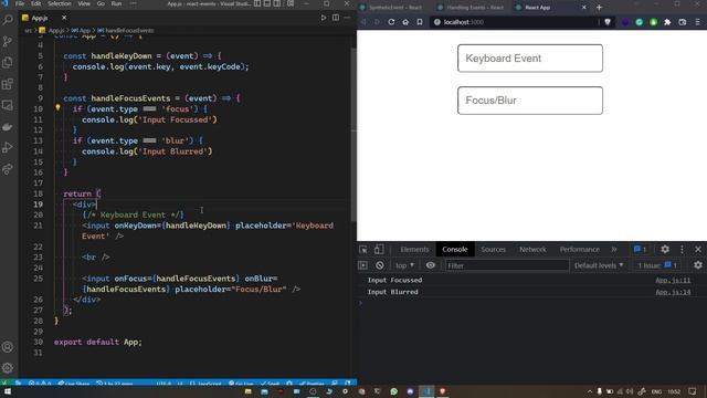 Events Handling in React | Synthetic Event (in Hindi) - opendevs смотреть онлайн