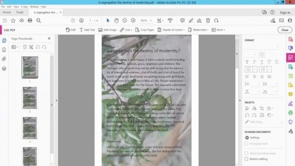 How to remove background image from pdf using Adobe Acrobat Pro DC