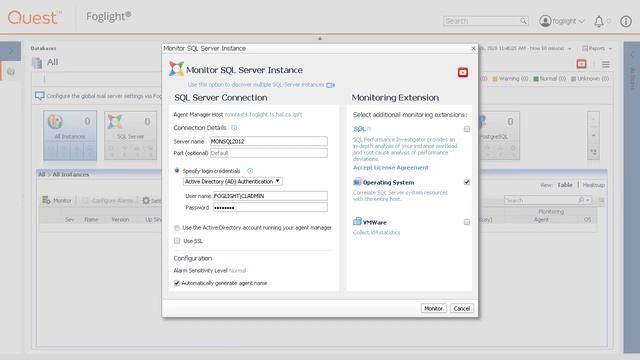 Adding a single Foglight SQL Server agent to a MSSQL PI repository смотреть онлайн