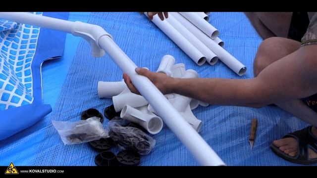 Каркасный бассейн от INTEX: распаковка, сборка и установка конструкции, полный обзор смотреть онлайн