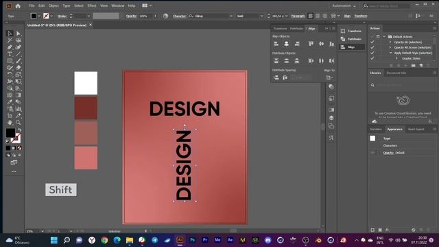 Простой способ задизайнить текст в Adobe Illustrator смотреть онлайн
