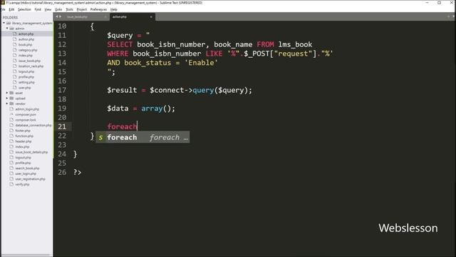 PHP Project On Library Management System - Make New Issue Book Form with Autocomplete Textbox - 30 смотреть онлайн