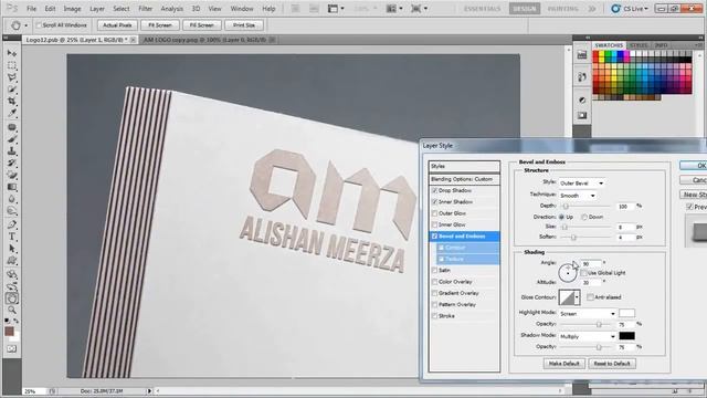 Photoshop Tutorial for Beginners | How to make Letterpress Logo | Logo Design | AM Editography смотреть онлайн