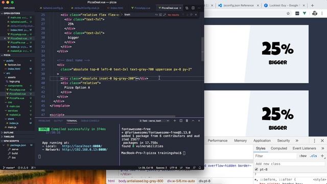 Building a pizza calculator app from scratch with Vue.js and Tailwind CSS смотреть онлайн