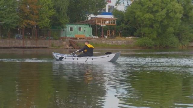 Гребная лодка из аэрдека. смотреть онлайн