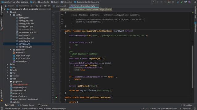 New In Symfony 3.3 - Workflow Guard Expressions смотреть онлайн