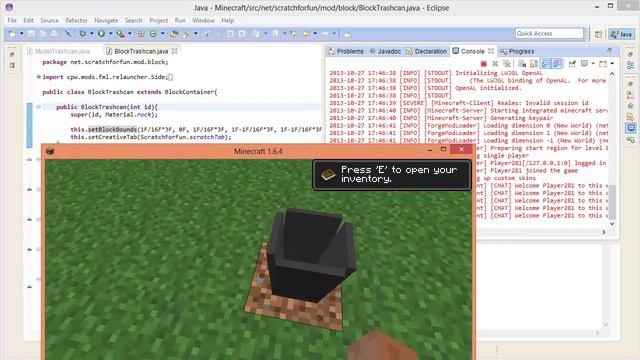 [1.6.4] Minecraft Forge Modding Tutorials! - Custom Rendered Block :: Part 5! смотреть онлайн