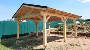 Навес 5 на 4 под барбекю. Весь процесс строительства