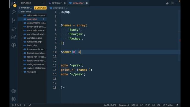 PHP Arrays - Indexed & Associative Arrays смотреть онлайн