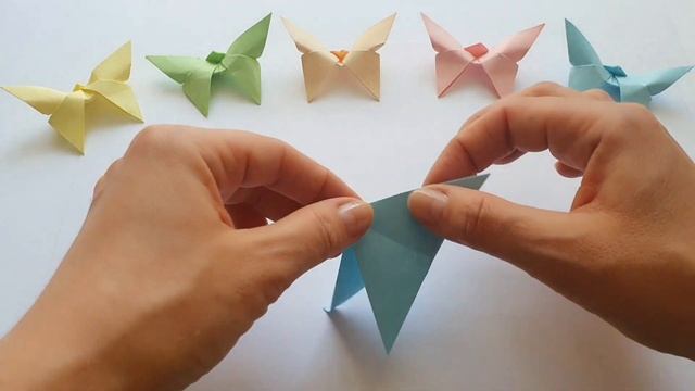 Оригами бабочка - DIY Easy Origami Butterfly | Как сделать бабочку из бумаги? смотреть онлайн