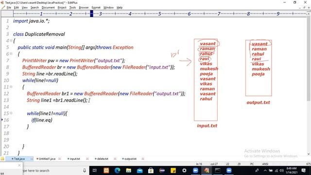 Java File Handling | Duplicate Data Removal From File смотреть онлайн