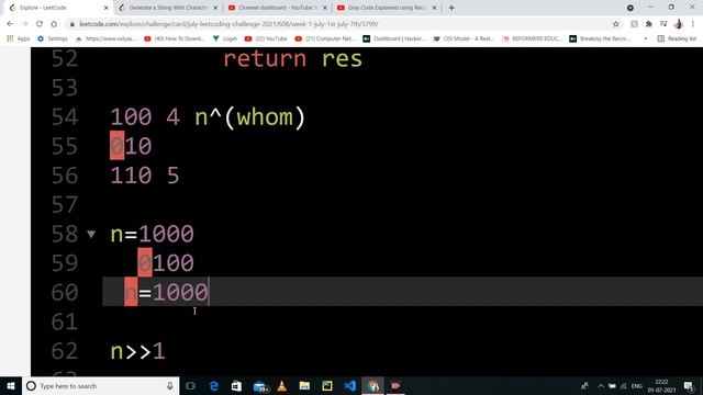 89 Gray Code | Interview Question | leetcode 89 with Full Explanation , Solution in Python смотреть онлайн