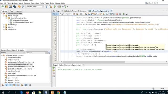 Part 4: Student information system | Student Management System in java netbeans and mysql смотреть онлайн