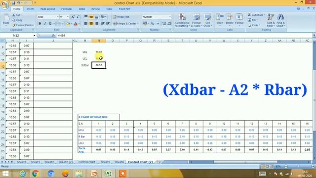 X Bar R Chart, Control Chart, How to Make x bar r chart in excel, How to Make Control Chart in Exce смотреть онлайн