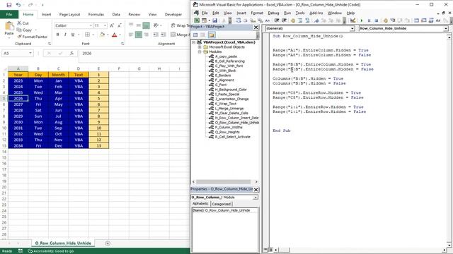 Hide column & Rows based on cell value in Excel By VBA Macro | Excel Hide Rows | Excel Hide Columns смотреть онлайн