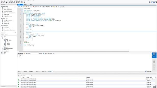 MYSQL 06 cursor, prepared смотреть онлайн