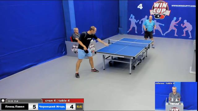 18-00 Плющ Павел 3-2 Чернецкий Игорь стол 4 Юг-3 08.08.2020