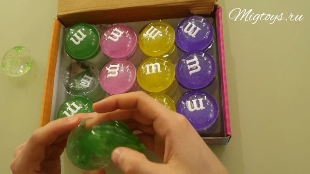 Слайм/желе м&м's с блестками. 65мм смотреть онлайн