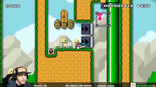 Dropping The People's Elbow On Kaizo Blocks! Mario Maker смотреть онлайн