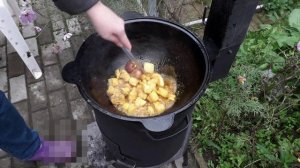 Вкуснейший плов на узбекской печи для казана