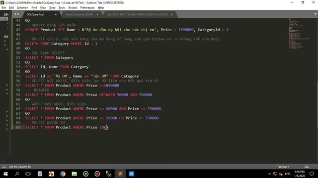 SQL 2014 - Bài 8 Câu lệnh SELECT cơ bản смотреть онлайн