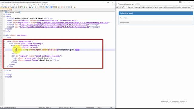 24. Bootstrap Collapse Panel смотреть онлайн