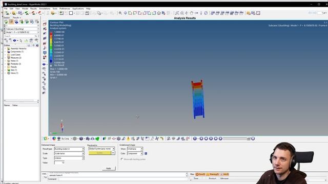 Altair Hyperworks 2022.1 Linear Buckling Analysis with Optistruct (OST-1040) смотреть онлайн