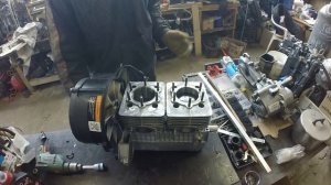 Холодная обкатка мотора снегохода Yamaha Viking 540