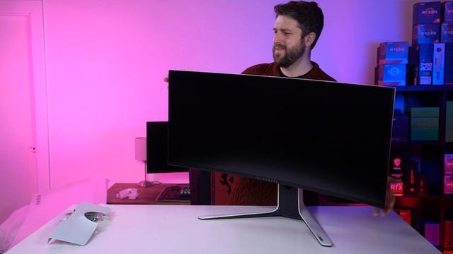 Alienware AW3821DW 38" Curved Gaming Monitor UNBOXING! смотреть онлайн