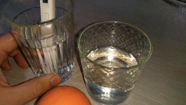 Мандарин, вода и его показатель Ppm.