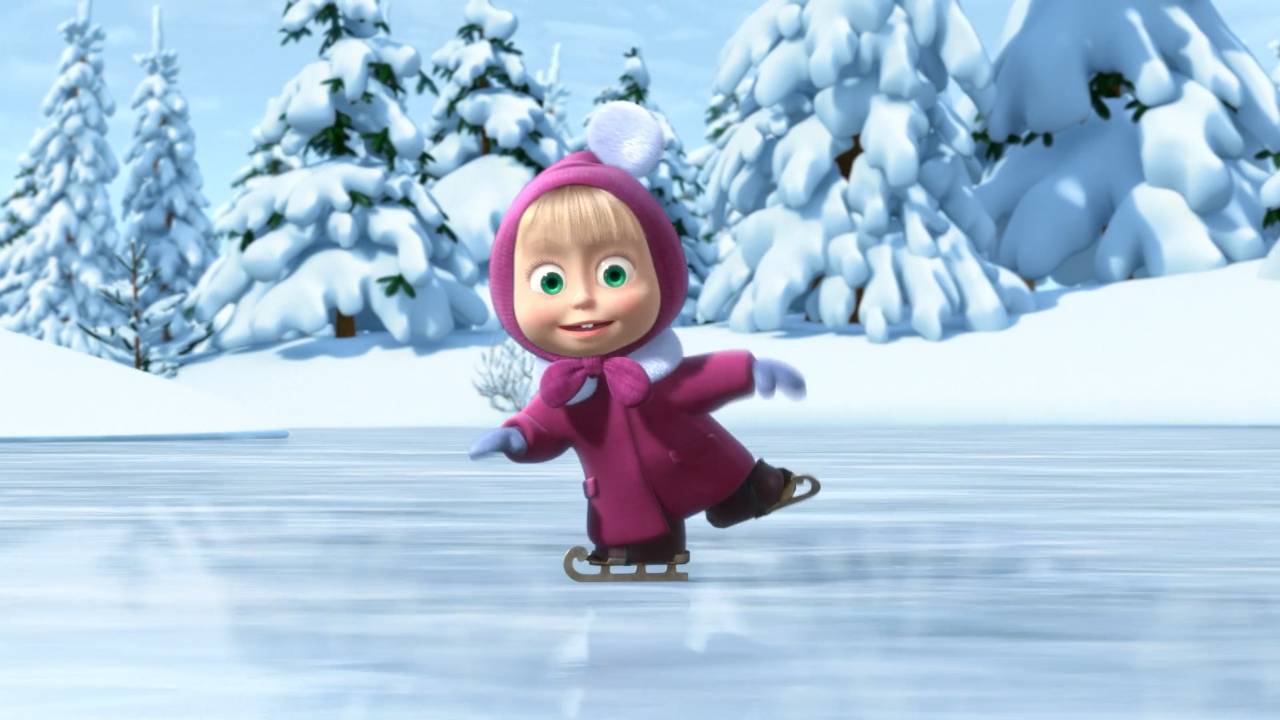 Маша и Медведь. Видеоклипы. Песня "Про коньки" смотреть онлайн